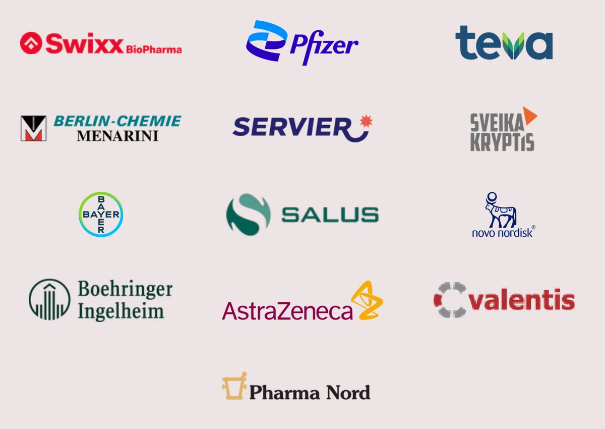 Konferencijos rėmėjų logotipai